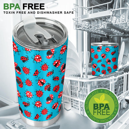 Ladybug Action Print Pattern Tumbler