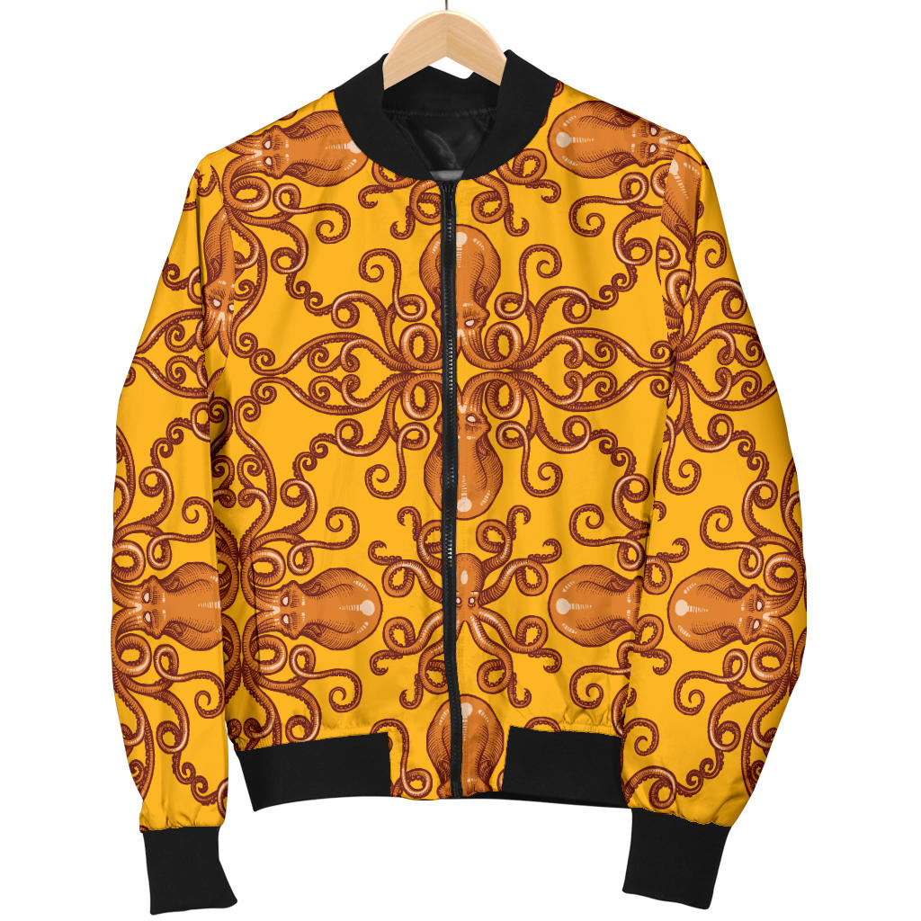 Octopus Background Design Print Men Bomber Jacket