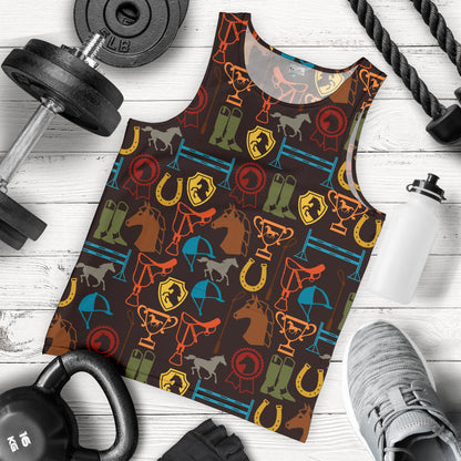 Equestrian Equipment Horse Colorful Men Tank Top