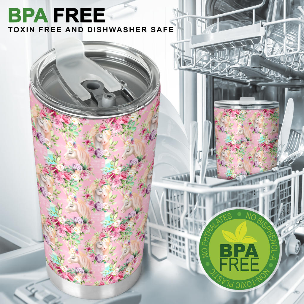 Unicorn Princess with Rose Tumbler