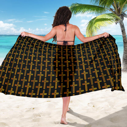Cross Pattern Print Design 02 Sarong Pareo Wrap