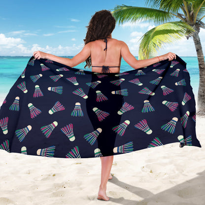 Badminton Ball Pattern Print Design 02 Sarong Pareo Wrap