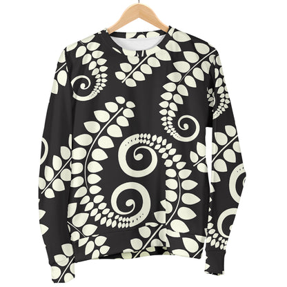 Fern Leave Print Pattern Women Long Sleeve Sweatshirt