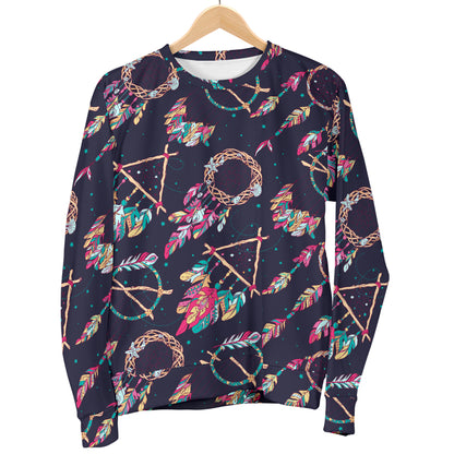 Boho Dream Catcher Colorful Men Long Sleeve Sweatshirt