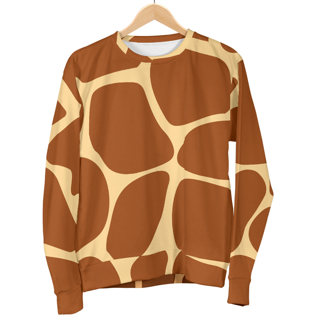 Giraffe Texture Print Men Long Sleeve Sweatshirt