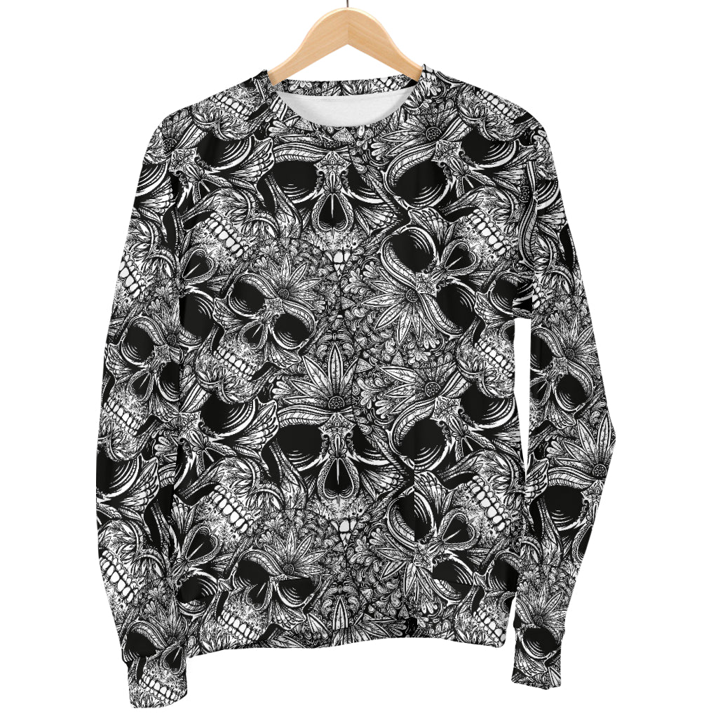 Skull Tattoo Design Print Women Long Sleeve Sweatshirt