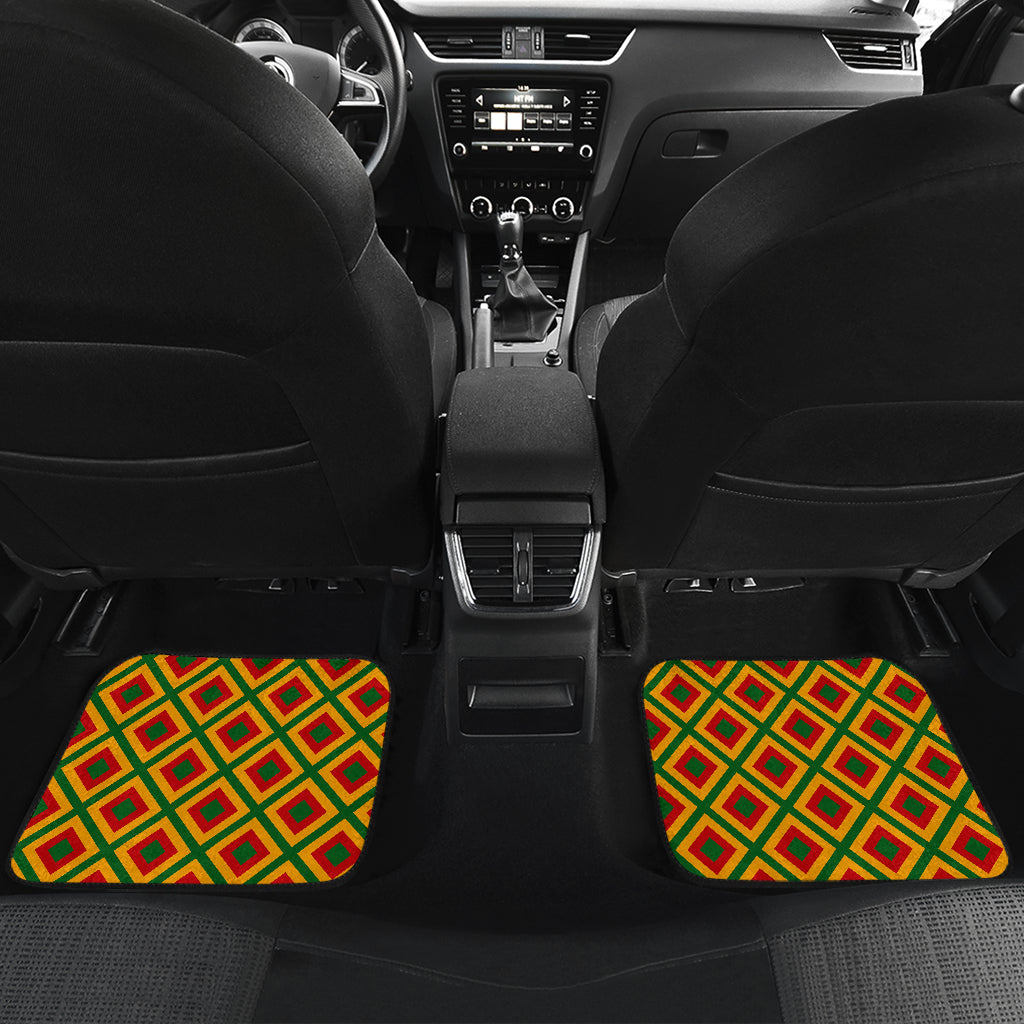 Rasta Reggae Color Cross Car Floor Mats Front Back
