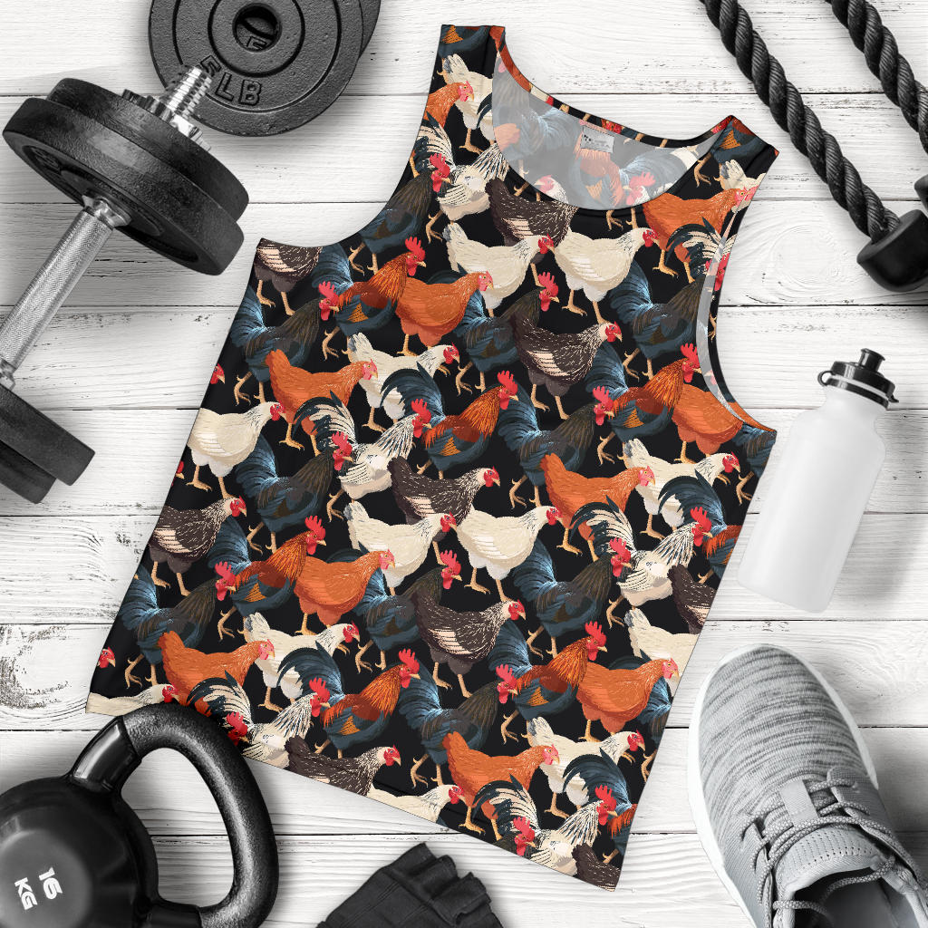 Chicken Print Pattern Men Tank Top