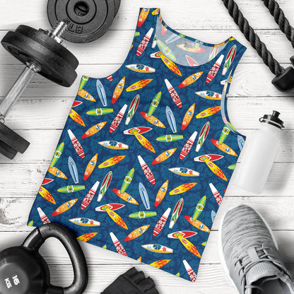 Surfboard Pattern Print Men Tank Top