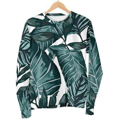 Tropical Palm Leaves Pattern Men Long Sleeve Sweatshirt
