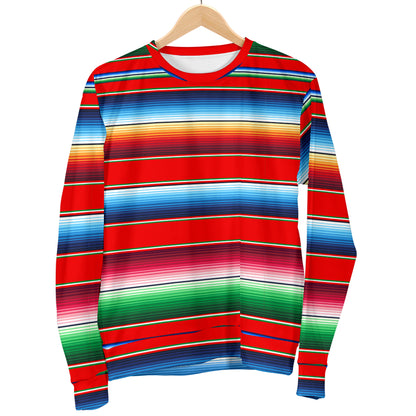 Serape Print Women Long Sleeve Sweatshirt