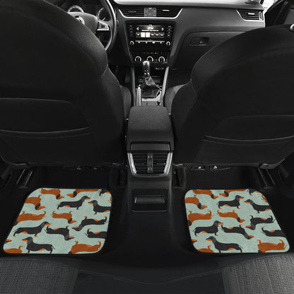 Dachshund Cute Print Pattern Car Floor Mats Front Back