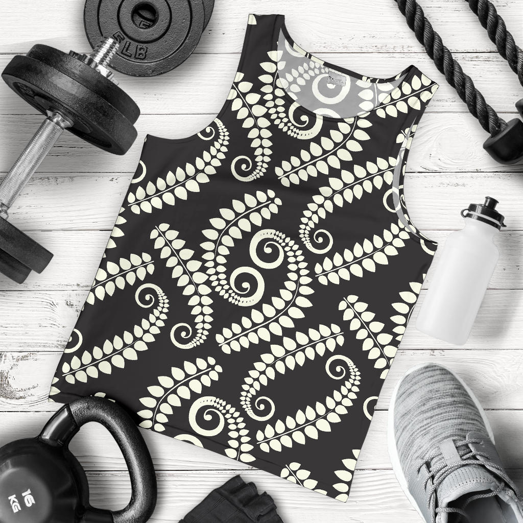 Fern Leave Print Pattern Men Tank Top
