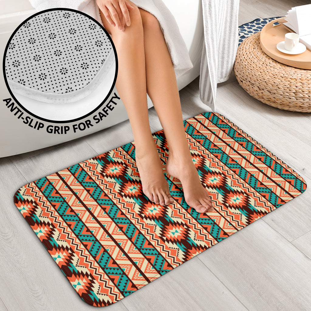 Navajo Western Style Print Pattern Bathroom Mat Set