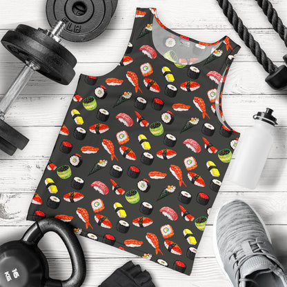 Sushi Design Print Men Tank Top