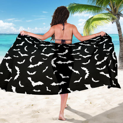 Bat Pattern Print Design 05 Sarong Pareo Wrap