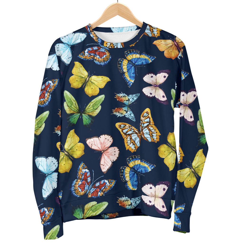 Butterfly Beautiful Print Pattern Men Long Sleeve Sweatshirt