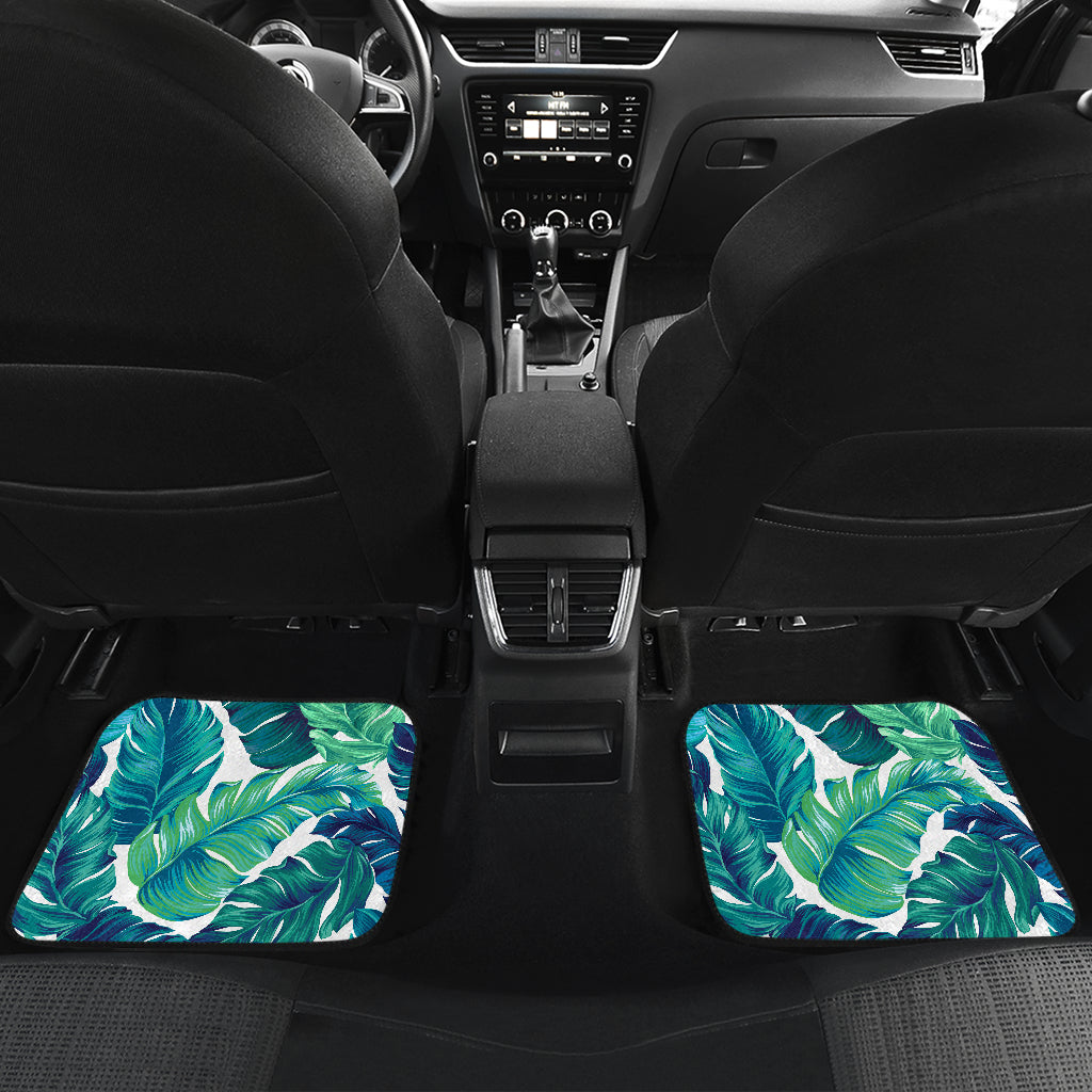 Brightness Tropical Palm Leaves Car Floor Mats Front Back