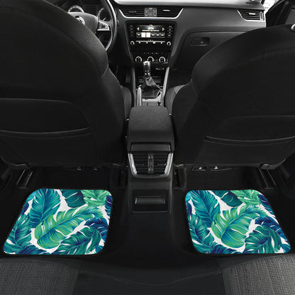 Brightness Tropical Palm Leaves Car Floor Mats Front Back