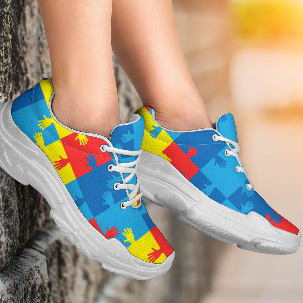 Autism Awareness Design Themed Print Chunky Sneakers