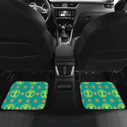 Celtic Tree of Life Print Pattern Car Floor Mats Front Back