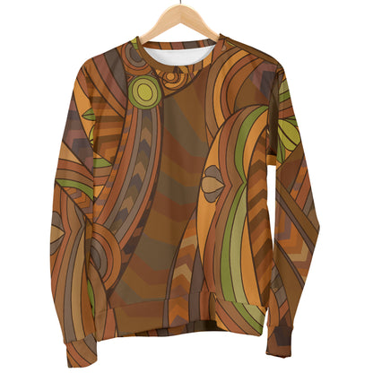 Maori Ornament Design Print Men Long Sleeve Sweatshirt
