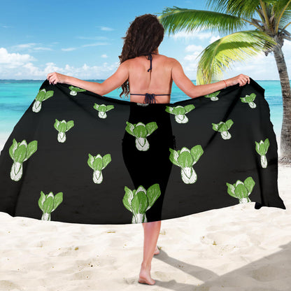 Kale Pattern Print Design 02 Sarong Pareo Wrap