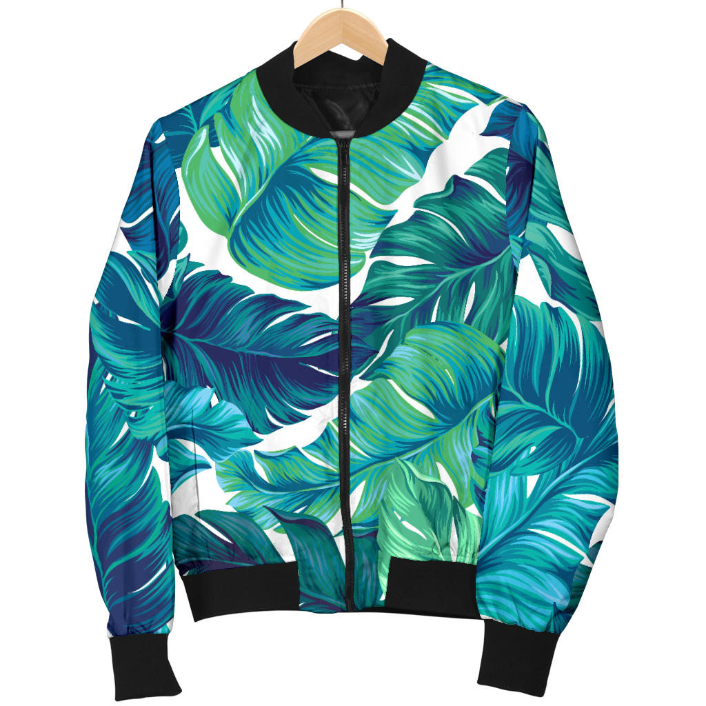 Brightness Tropical Palm Leaves Men Bomber Jacket