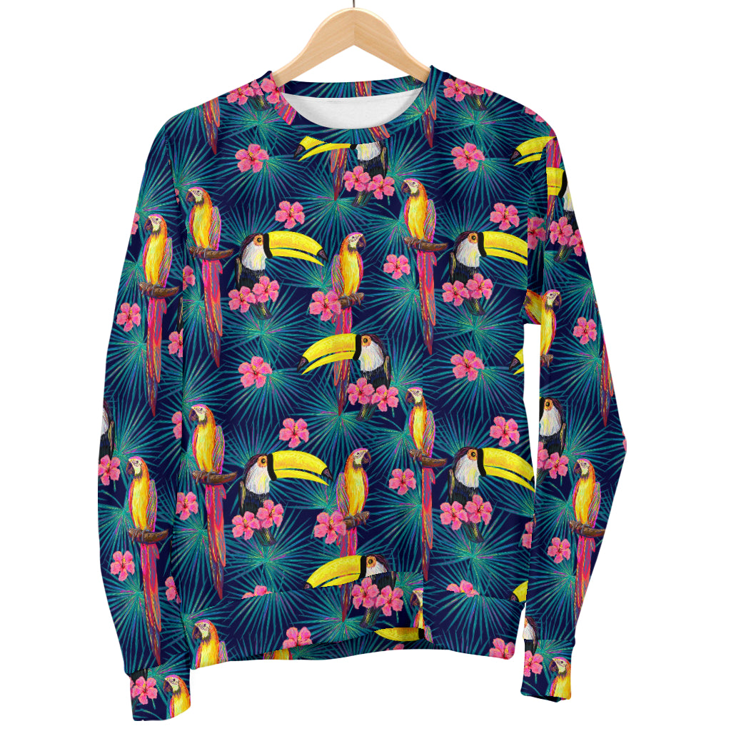 Toucan Parrot Design Men Long Sleeve Sweatshirt