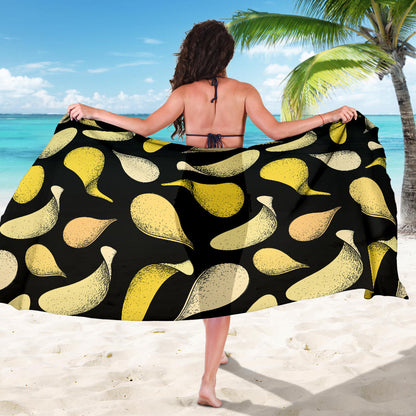 Potato Pattern Print Design A02 Sarong Pareo Wrap