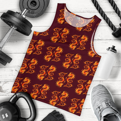 Dragons Fire Design Men Tank Top