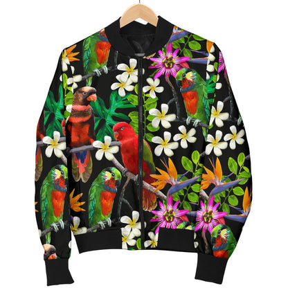 Parrot Design Print Men Bomber Jacket