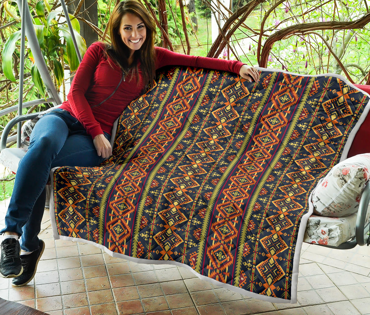 Kente Classic Design African Print Quilt Bedspread