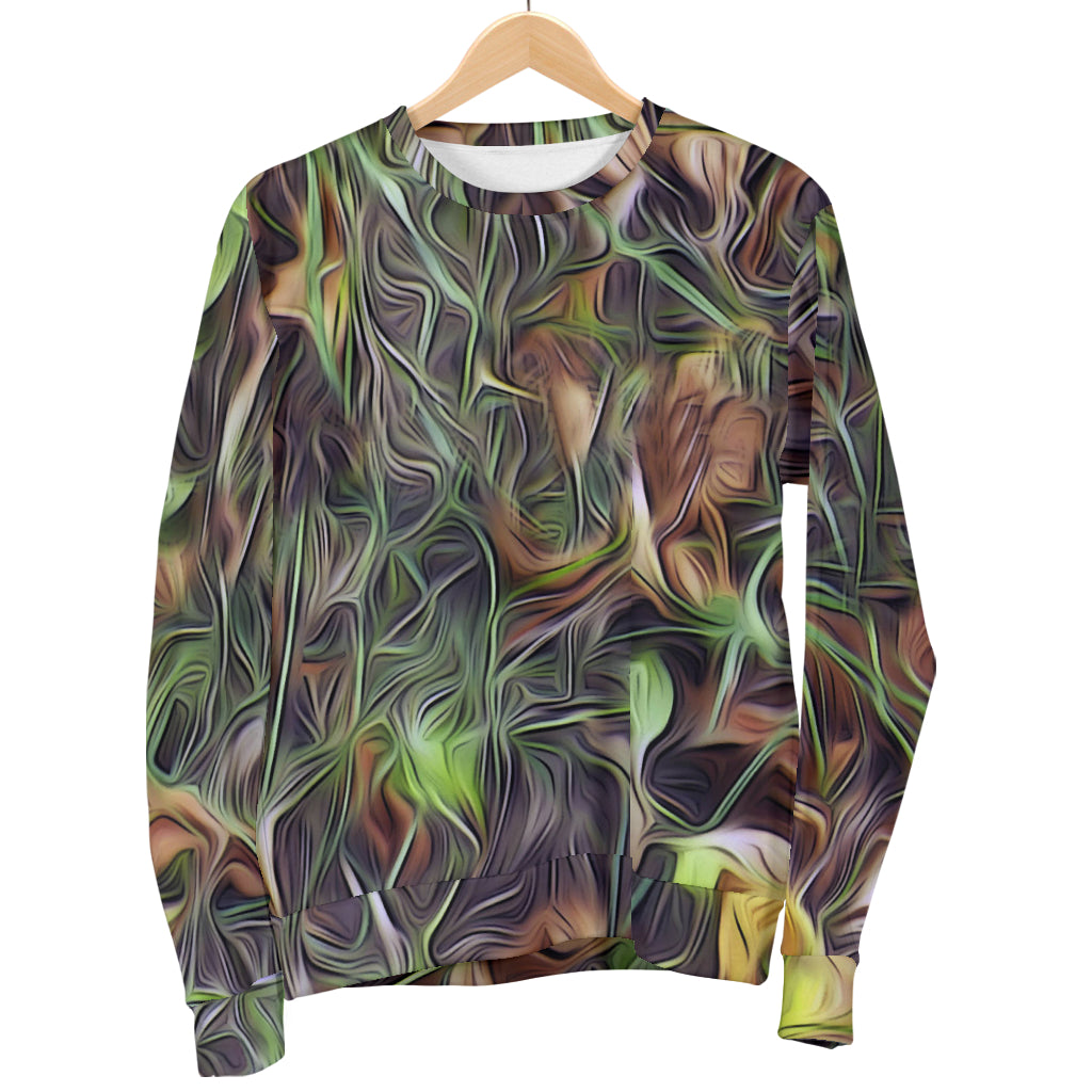 Camouflage Realistic Tree Print Men Long Sleeve Sweatshirt