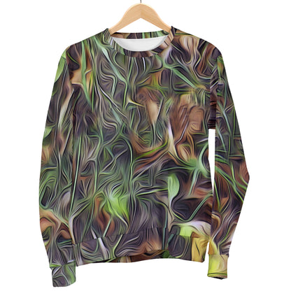 Camouflage Realistic Tree Print Men Long Sleeve Sweatshirt