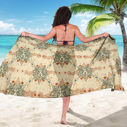Leo Pattern Print Design 02 Sarong Pareo Wrap