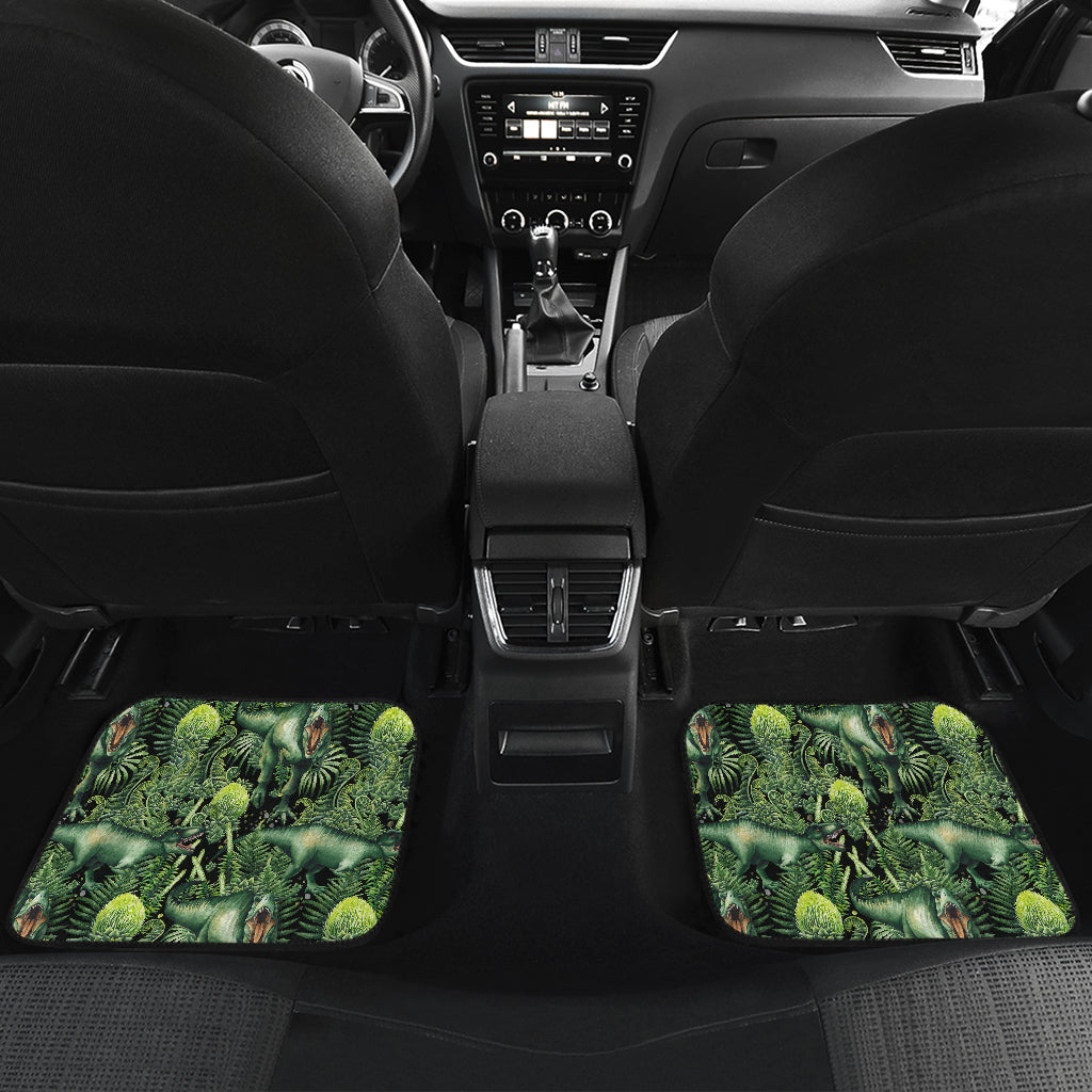 Dinosaur T Rex Print Pattern Car Floor Mats Front Back