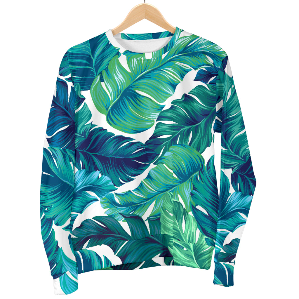 Brightness Tropical Palm Leaves Men Long Sleeve Sweatshirt