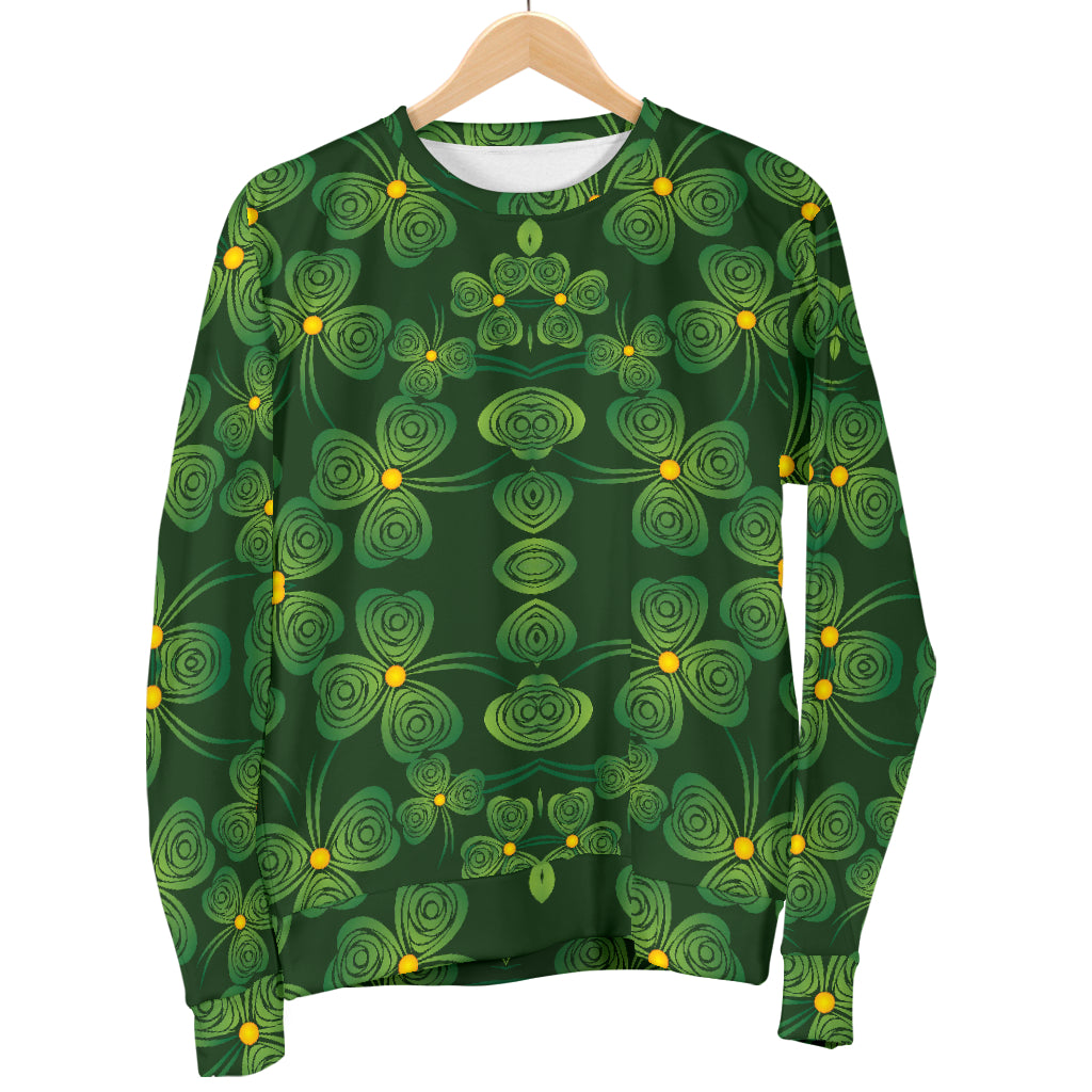 Shamrock Pattern Women Long Sleeve Sweatshirt
