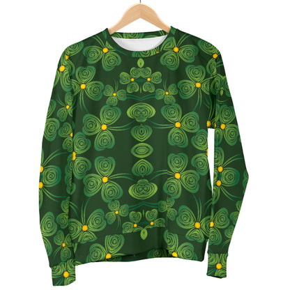 Shamrock Pattern Women Long Sleeve Sweatshirt