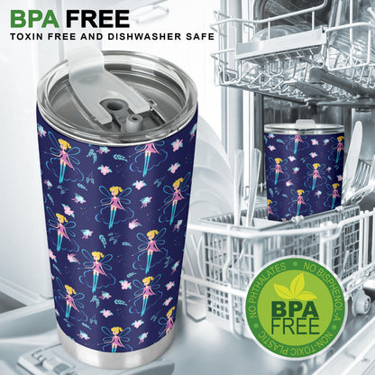 Fairy Cartoon Style Print Pattern Tumbler