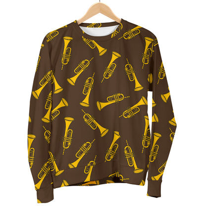 Trumpet Pattern Design Print Women Long Sleeve Sweatshirt