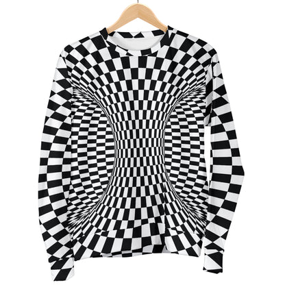 Optical illusion Projection Torus Men Long Sleeve Sweatshirt