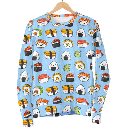 Sushi Cartoon Design Women Long Sleeve Sweatshirt