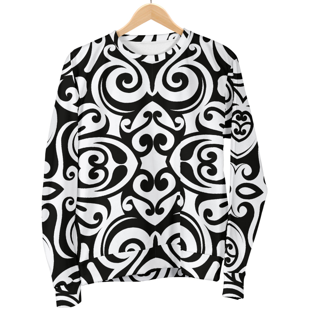 Polynesian Tattoo Pattern Women Long Sleeve Sweatshirt
