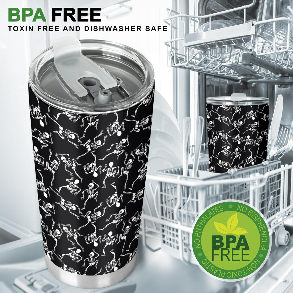 Skeleton Style Print Tumbler