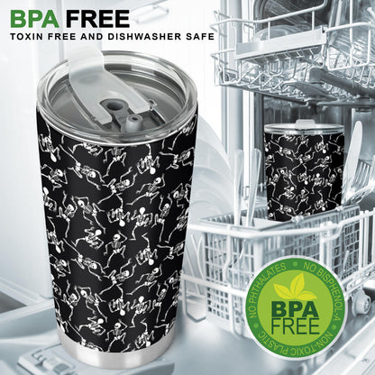 Skeleton Style Print Tumbler