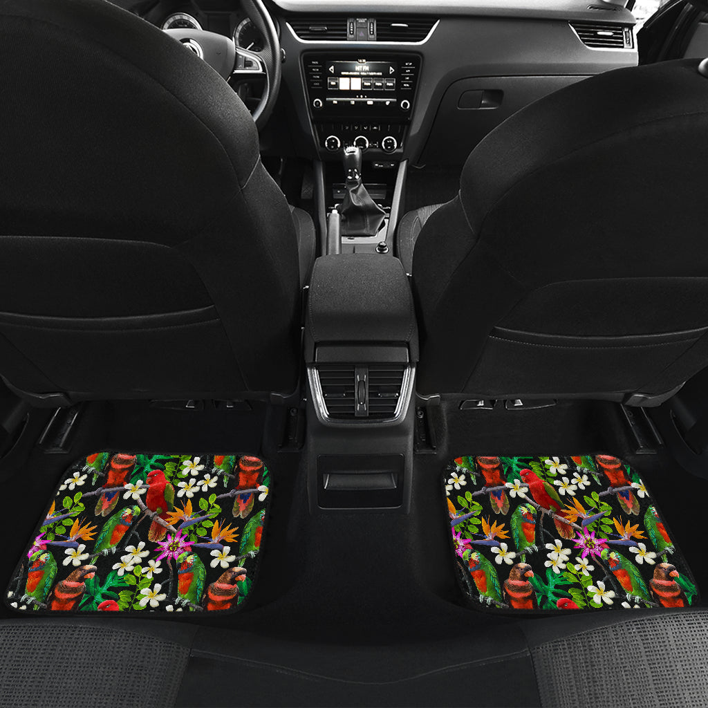 Parrot Design Print Car Floor Mats Front Back