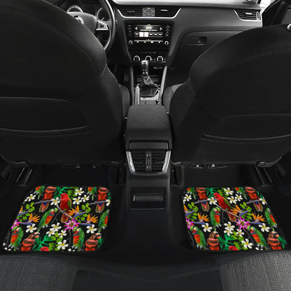 Parrot Design Print Car Floor Mats Front Back