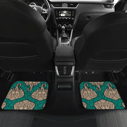 Boho Head Elephant Car Floor Mats Front Back
